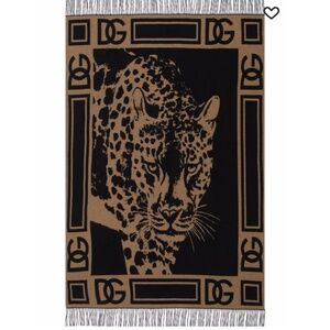 Dolce & Gabbana Leopardo-print cashmere blanket
